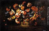 Bartolome Perez Basket of Flowers painting